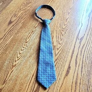 Zippered Blue & Green Tie